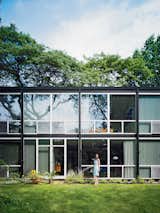Residents are allowed a small swatch of land to plant gardens. "A lot of credit is due to the landscape architect," says Barlow, and "Mies's floor-to-ceiling windows make the spaces feel open, while at the same time the canopy of trees makes you feel protected."