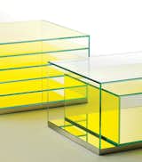Boxinbox by Philippe Starck for Glas Italia&nbsp; This brightly tinted series combines storage and display in rectilinear showcases that recall artist Donald Judd’s work.&nbsp;