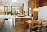 #modern #home #kitchen #closed #island #large #windows #dining #