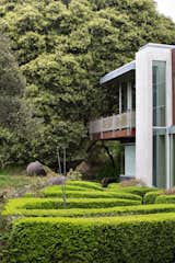 A zigzag hedge garden is meant to “feel a bit like a garden in England,” says Gina Peterson.