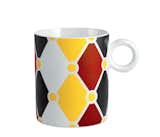 Diamonds, stripes, and polka dots embellish the collection of mugs in the collection.&nbsp;