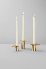 Orbit candlesticks, brass, by Roll &amp; Hill.&nbsp;