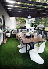 Drought or desertscaping doesn't have to feature succulents only. For rooftop spaces, high-quality astroturf is low maintenance and a great grass replacement.  Photo 4 of 10 in 10 Ways to Use Rugs in Your Outdoor Space This Spring