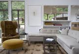 The living room features furniture from BDDW. Much of art arrayed throughout the home was collected through auctions; Southern Exposure and The Luggage Gallery are two favorite sources. 