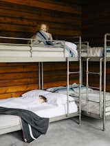 Bruce sourced the Restoration Hardware bunk beds (Mina, 3, claims top).