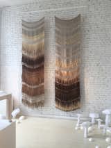 High praise to Colony for their excellent exhibition entitled "Lightness: The Full Spectrum"—shown here are wool, mohair, and linen pieces by textile designer Hiroko Takeda.