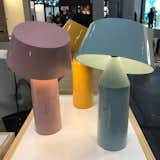 Bicoca is a USB-chargeable polycarbonate lamp designed by Christophe Mathieu for Spanish lighting company Marset. Each piece is lightweight, with a dimmable LED light source and a tilting shade. It comes in six colors.&nbsp;
