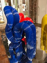 Nice to see Detroit-based artist and designer Ara Levon Thorose at WantedDesign. His graphic sculptures, entitled Tubular Group 01, are handmade using "re-appropriated construction materials" to create a three-dimensional line drawing of a chair.