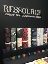 Ressource is a French company that's focused on bespoke wall coverings and paint. They employ an "archaeologist of color" named Patrick Baty who researches the hues used in art and architecture over the last few hundred years and integrates those tints into the inventory. The company has been producing their wares since the 1940s In their factory located in the south of France. Spotted at WantedDesign.