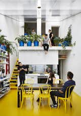 In an attempt to beat the winter blues and improve his work/life balance, Australian architect Andrew Maynard combines his home with his office in a sun-drenched Victorian terrace with bright bursts of yellow.
In 2016, architect Andrew Maynard of Austin Maynard Architects (AMA) decided to transform the way he and his team live and work. At the end of winter, Maynard visited a doctor about his increasing levels of stress and anxiety. The doctor’s suggestion was that he get more vitamin D to improve his mental health. Maynard decided to radically renovate his dark, Victorian-style terrace house in Melbourne, and flood it with therapeutic sunshine.