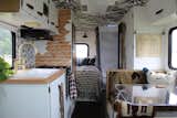 The new, modern-bohemian interiors of the renovated RV.