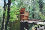 Exterior, Wood Siding Material, and House Building Type  Photo 1 of 15 in This Tree House For Rent Near Downtown Portland Doubles As an Art Platform