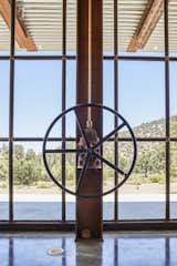A gearbox from an old irrigation pump helps turn the wheel that opens the window wall, a detail that reflects Kundig's love of simple yet sophisticated
-
Tehachapi Mountains, California
Dwell Magazine : November / December 2017