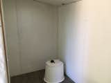 DIY modern outhouse interior toilet