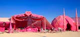 Exterior, Tent, and Dome Pink Heart Camp  Exterior Tent Dome Photos from 16 Otherworldly Photos of Burning Man Architecture