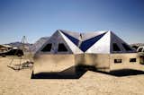 Exterior, Prefab Building Type, Tent Building Type, Metal Siding Material, and Gable RoofLine Pentayurts at Easy Buckaroo Camp  Photos from 16 Otherworldly Photos of Burning Man Architecture