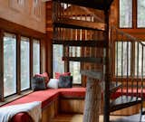 Living Room and Bench  Photo 3 of 7 in Montana Treehouse Retreat by Dwell