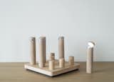 The apartment features portable power-powered light-up pegs that can be used as flashlights.