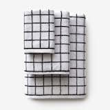 Unison Mini Grid Black Bath Towel