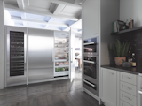Miele’s MasterCool appliances greet users with a food-driven menu system that is easy to view and adjust for each of its independent cooling zones, maintaining optimum conditions for specific foods.&nbsp;