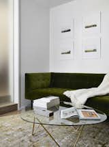 The living room cashmere throw is from Crate &amp; Barrel.