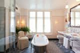 Bath Room, Undermount Sink, Wall Lighting, Freestanding Tub, and Pedestal Sink  Photo 5 of 10 in Chiltern Firehouse by Dwell