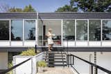 Exterior, House Building Type, Flat RoofLine, Glass Siding Material, Brick Siding Material, Metal Roof Material, Metal Siding Material, and Mid-Century Building Type  Photos from A Major Restoration Updated This Midcentury Landmark in Belgium