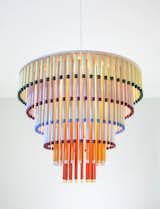 Anonen's colorful Cocktail light is composed of "playfully shuffling" colored sticks.