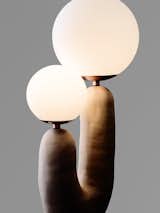 Eny Lee Parker's hand-formed ceramic Oo lamp has a sculptural quality that distinguishes her furniture and lighting.&nbsp;