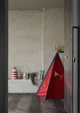 Mehdi and his wife, Sanae, have six-year-old twins, each with  his own bedroom. The early-bird son’s room faces east, while  the south room is for the son who likes to sleep in. The tipi was a gift from Mehdi’s father,  also an architect.
