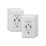 TOPGREENER USB Wall Outlet, 6-Pack