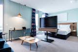 Bedroom, Night Stands, Carpet, Chair, Wall, Pendant, Bed, and Recessed  Bedroom Pendant Carpet Wall Photos from Felix Hotel