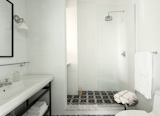 Bath Room, Drop In Sink, Two Piece Toilet, Wall Lighting, and Open Shower  Photos from Wythe Hotel