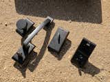 The electronic door handle for the main entrance is by Emtek.