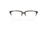"What was surprising and interesting was that by altering some very small details, the entire image of the eyeglasses would change completely," says De Lucchi. "Even with identical eyeglasses, the images of a shiny finish and a matte one would be totally different." Above, we see the Davide in Brown.