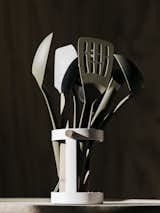 The kitchen essentials include cooking utensils from IKEA.
