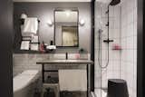 Bath Room, Corner Shower, Wall Lighting, Undermount Sink, and One Piece Toilet  Photo 7 of 8 in Moxy Osaka Honmachi by Dwell
