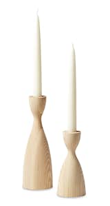 Wood candlesticks, Farmhouse Pottery.