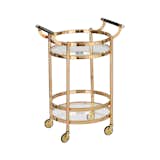 American Atelier Small Round Wheeled Bar Cart