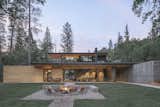 Dan Weber of Anacapa Architecture said that the design for the clubhouse was inspired by the work of Richard Neutra, and by Mies van der Rohe's Barcelona Pavilion.