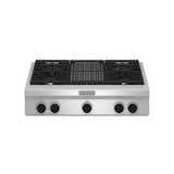 KitchenAid 36” Wide Commercial Style Gas Rangetop with EvenHeat Grill