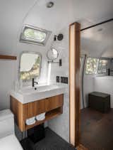 The bathrooms in the Airstream suites fit a lot of great design into a small space.