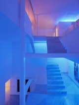 Miguel Angel Aragonés Rombo III staircase with blue light