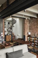 OSSO Architecture renovated Brooklyn loft apartment dining room