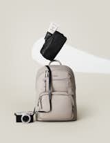 SPF 30 sunscreen lotion by Salt &amp; Stone / George mini wash kit by Moore &amp; Giles / Hagen backpack by Tumi / D-LUX 7 camera by Leica
