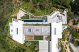 A look at the 20,000-square-foot residence from above. Here, you can see a clear view of the 2,000-square-foot rooftop terrace, as well as the 84-foot-long infinity pool.