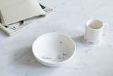 The ceramics are uber simple in appearance and design. Each is embellished with blue sketches of grassland scenery.&nbsp;