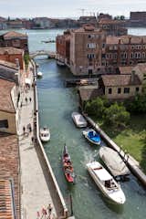 A view looking south towards Giudecca and the Venetian Lagoon taken from the lower-level guests’ terrace.
