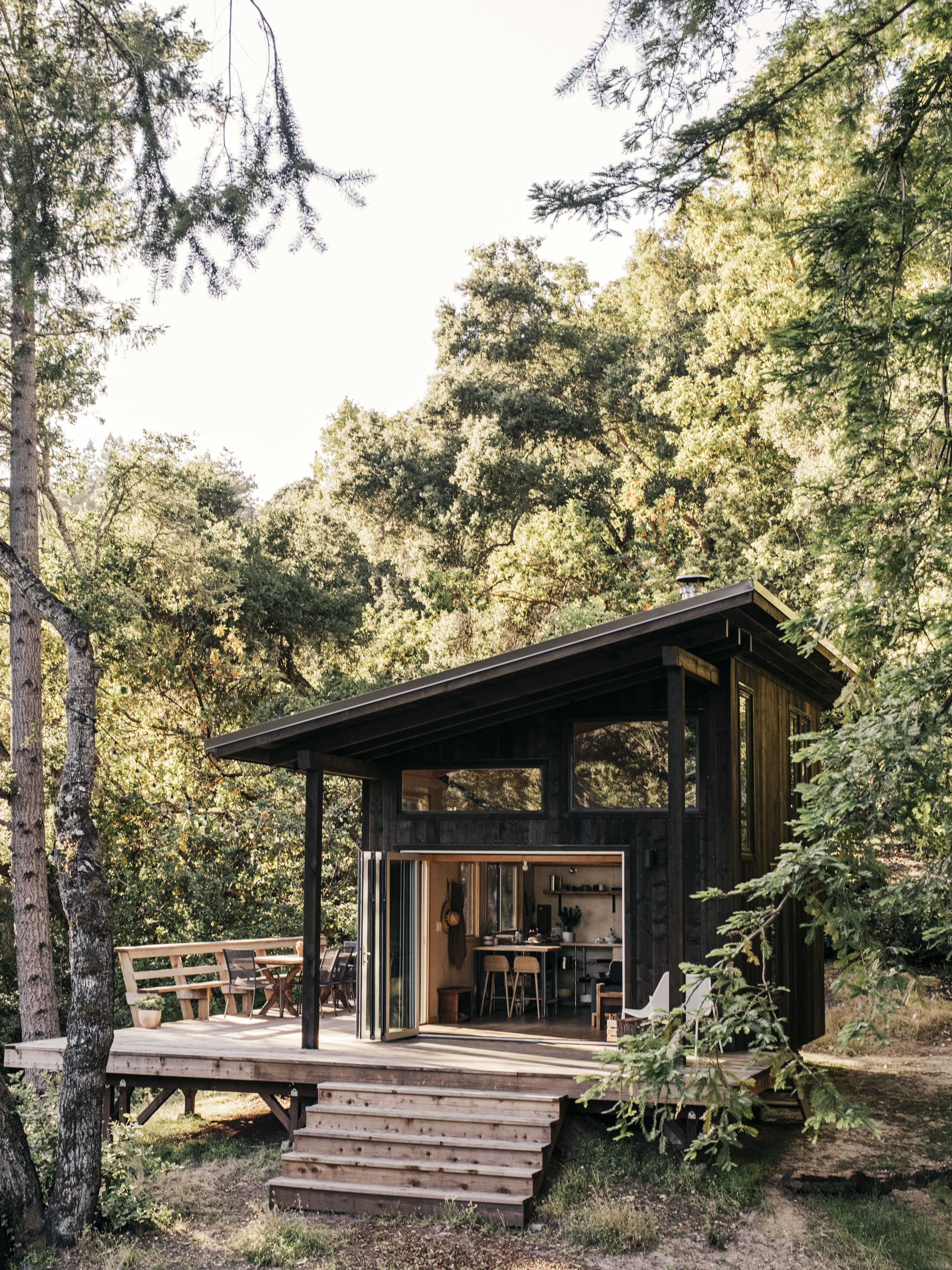 This DIY Couple Craft a Tiny Cabin in the Santa Cruz Mountains for