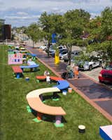 LA-Mas designed this playful urban plaza to promote inclusivity in Columbus's downtown.&nbsp;